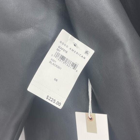 Good American Air Force Faux Shearling Jacket Black Women's Size XXL/ 5 NWT - Picture 10 of 10